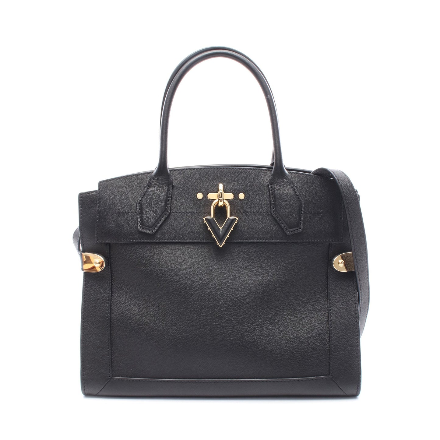 スティーマーMM ノワール ハンドバッグ レザー ブラック 2WAY ルイヴィトン バッグ LOUIS VUITTON