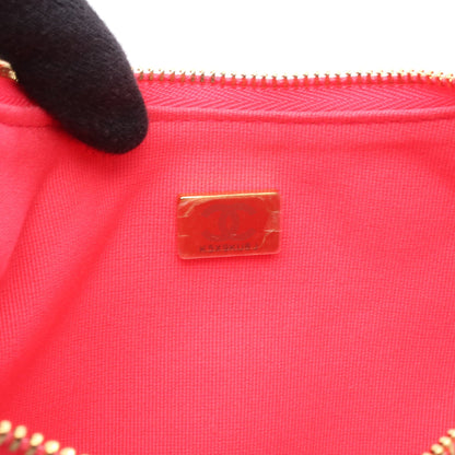 マトラッセ ハーフムーン チェーンショルダーバッグ レザー ピンク ゴールド金具 シャネル バッグ CHANEL