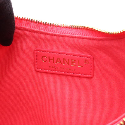 マトラッセ ハーフムーン チェーンショルダーバッグ レザー ピンク ゴールド金具 シャネル バッグ CHANEL