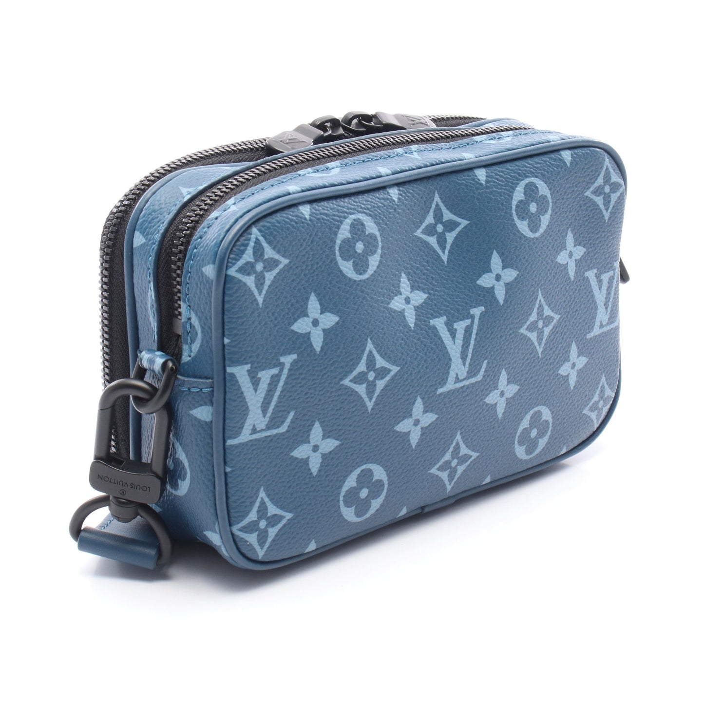 ナノ アルファ ウェアラブル ウォレット モノグラム ショルダーバッグ PVC レザー ブルー ルイヴィトン バッグ LOUIS VUITTON