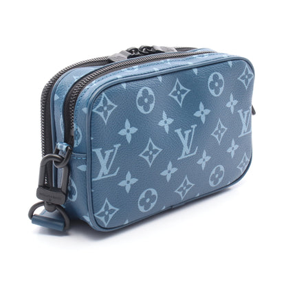 ナノ アルファ ウェアラブル ウォレット モノグラム ショルダーバッグ PVC レザー ブルー ルイヴィトン バッグ LOUIS VUITTON