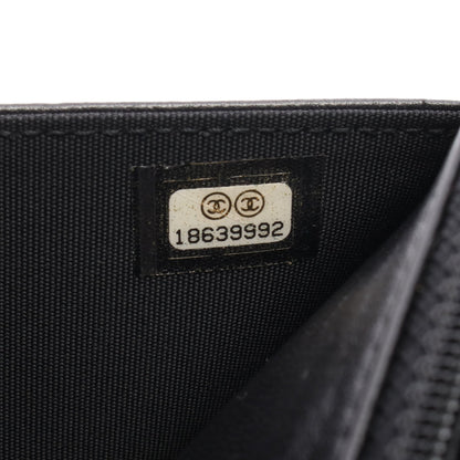 ココマーク チェーンウォレット レザー ブラック シルバー金具 シャネル バッグ CHANEL