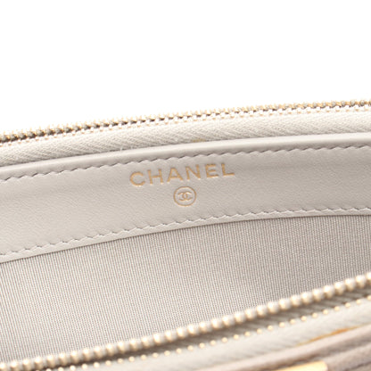 ボーイシャネル チェーンウォレット キャビアスキン グレーベージュ ゴールド金具 シャネル バッグ CHANEL