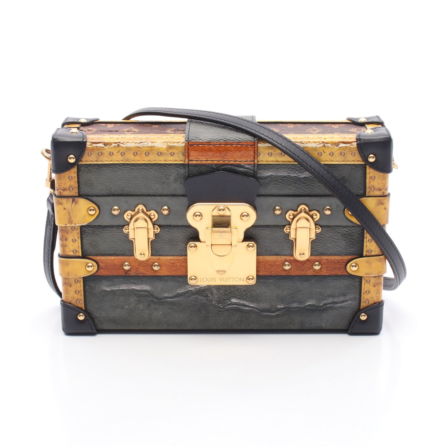 プティット マル ショルダーバッグ PVC レザー グレー ブラウン マルチカラー ルイヴィトン バッグ LOUIS VUITTON