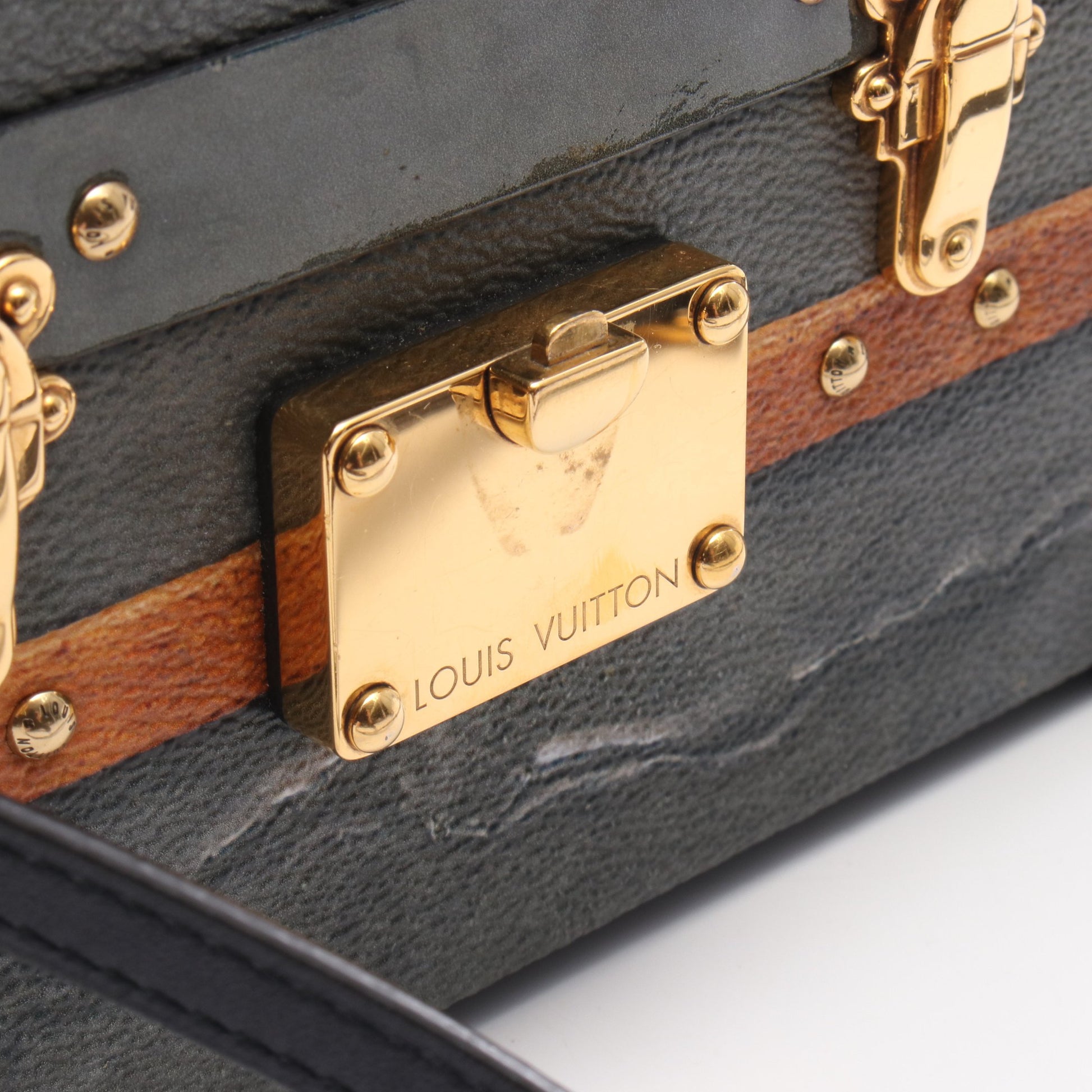 プティット マル ショルダーバッグ PVC レザー グレー ブラウン マルチカラー ルイヴィトン バッグ LOUIS VUITTON