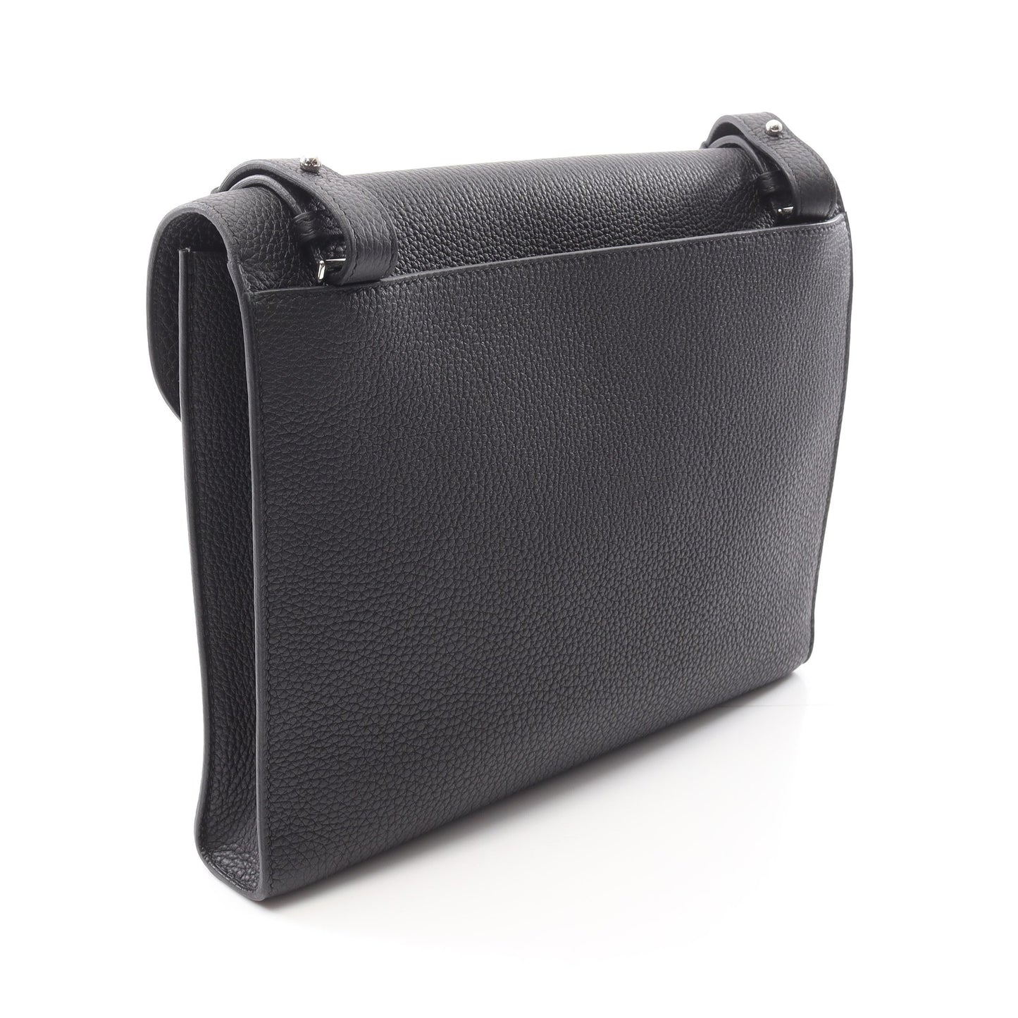サックアデペッシュ29 ショルダーバッグ トゴ ブラック シルバー金具 B刻印 エルメス バッグ HERMES