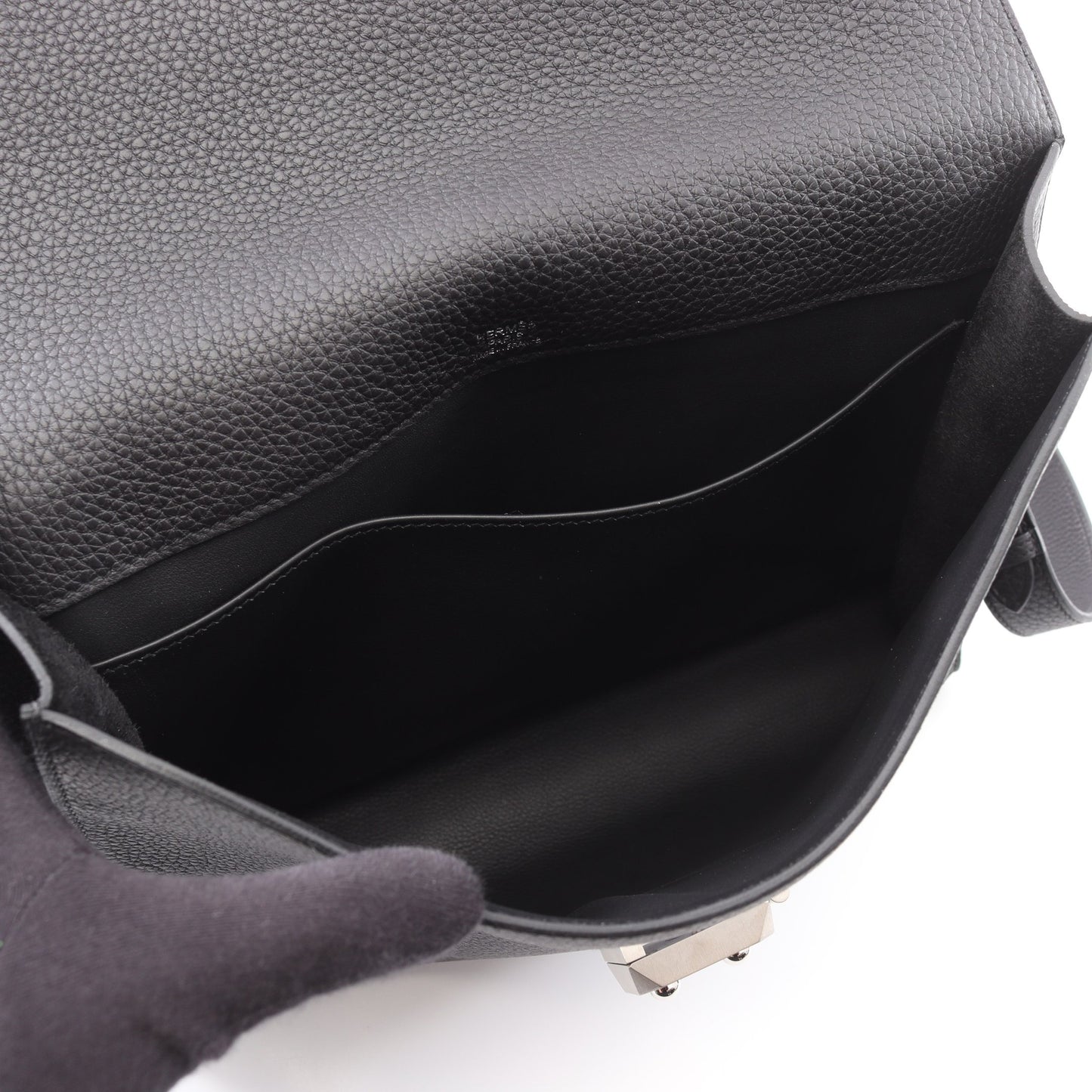 サックアデペッシュ29 ショルダーバッグ トゴ ブラック シルバー金具 B刻印 エルメス バッグ HERMES