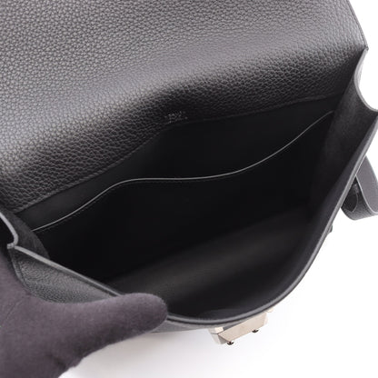 サックアデペッシュ29 ショルダーバッグ トゴ ブラック シルバー金具 B刻印 エルメス バッグ HERMES