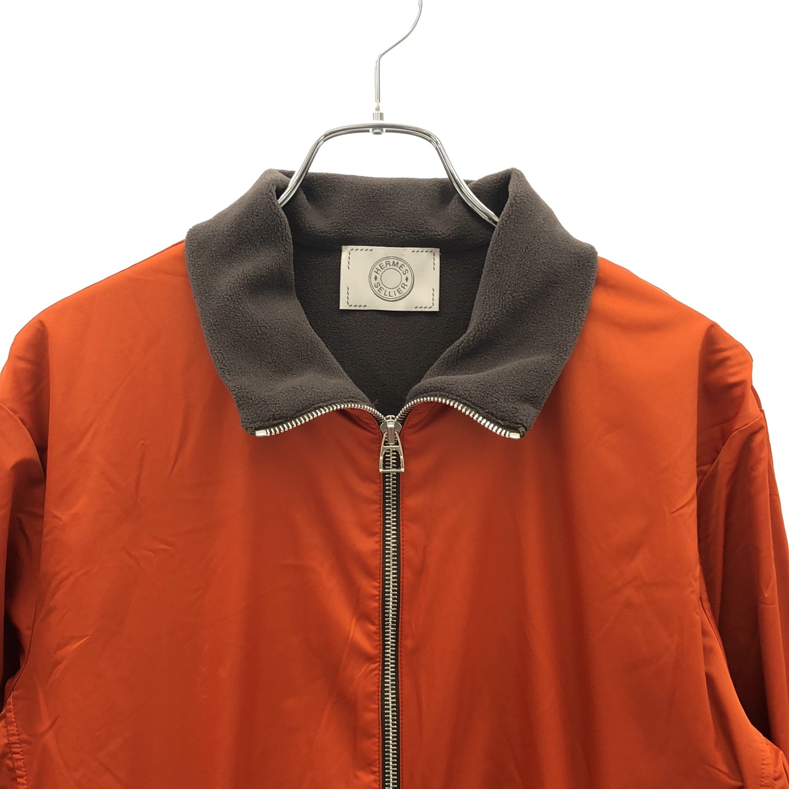 ジップアップブルゾン ブルゾン ナイロン オレンジ エルメス – RECLO 