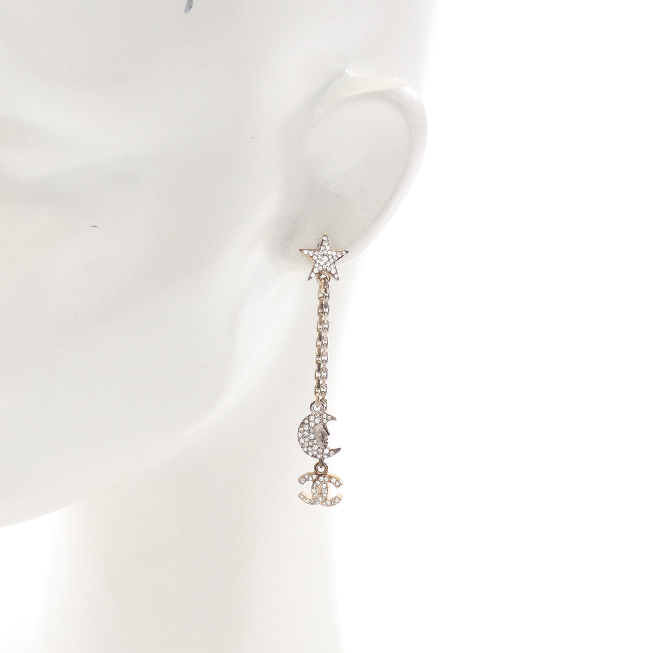 シャネル ココマーク ピアス スター パール ラインストーン ゴールド