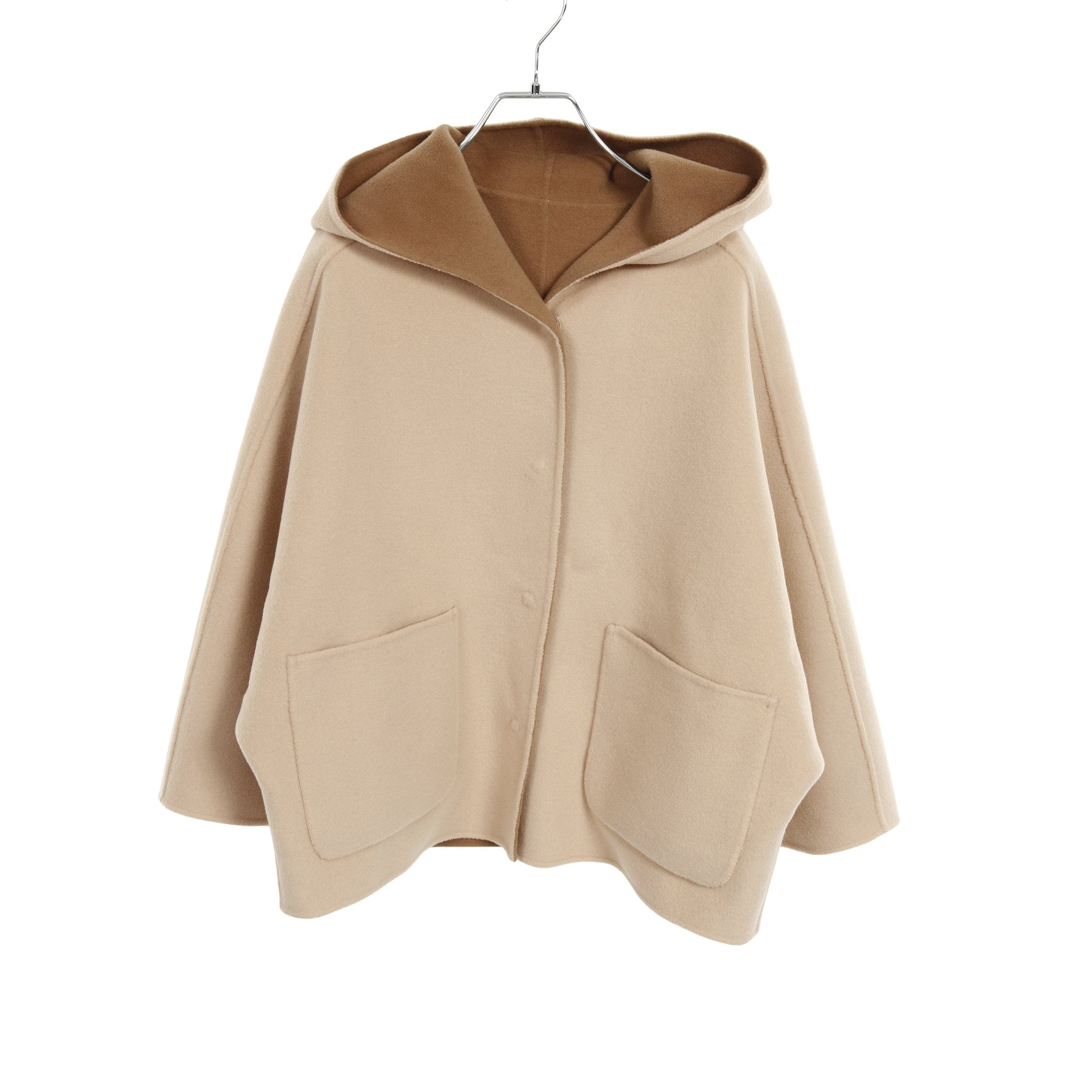 MAGNO リバーシブル コート ウール ベージュ ブラウン フード付き