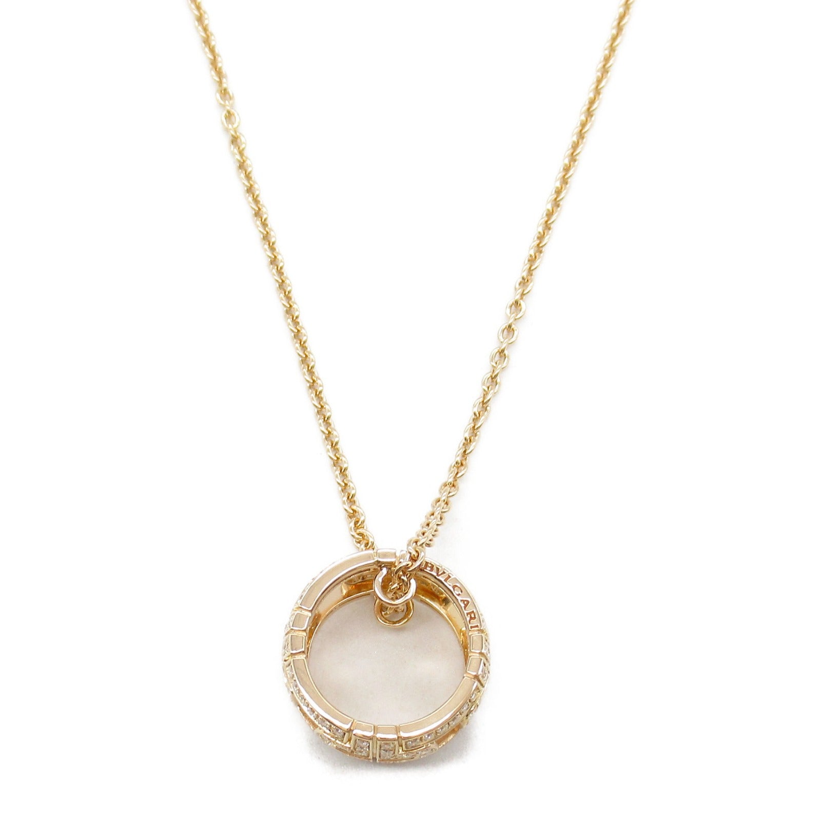 オープンパレンテシ ダイヤ ネックレス ネックレス K18PG（ピンクゴールド） ダイヤモンド クリア ブルガリ アクセサリー BVLGARI