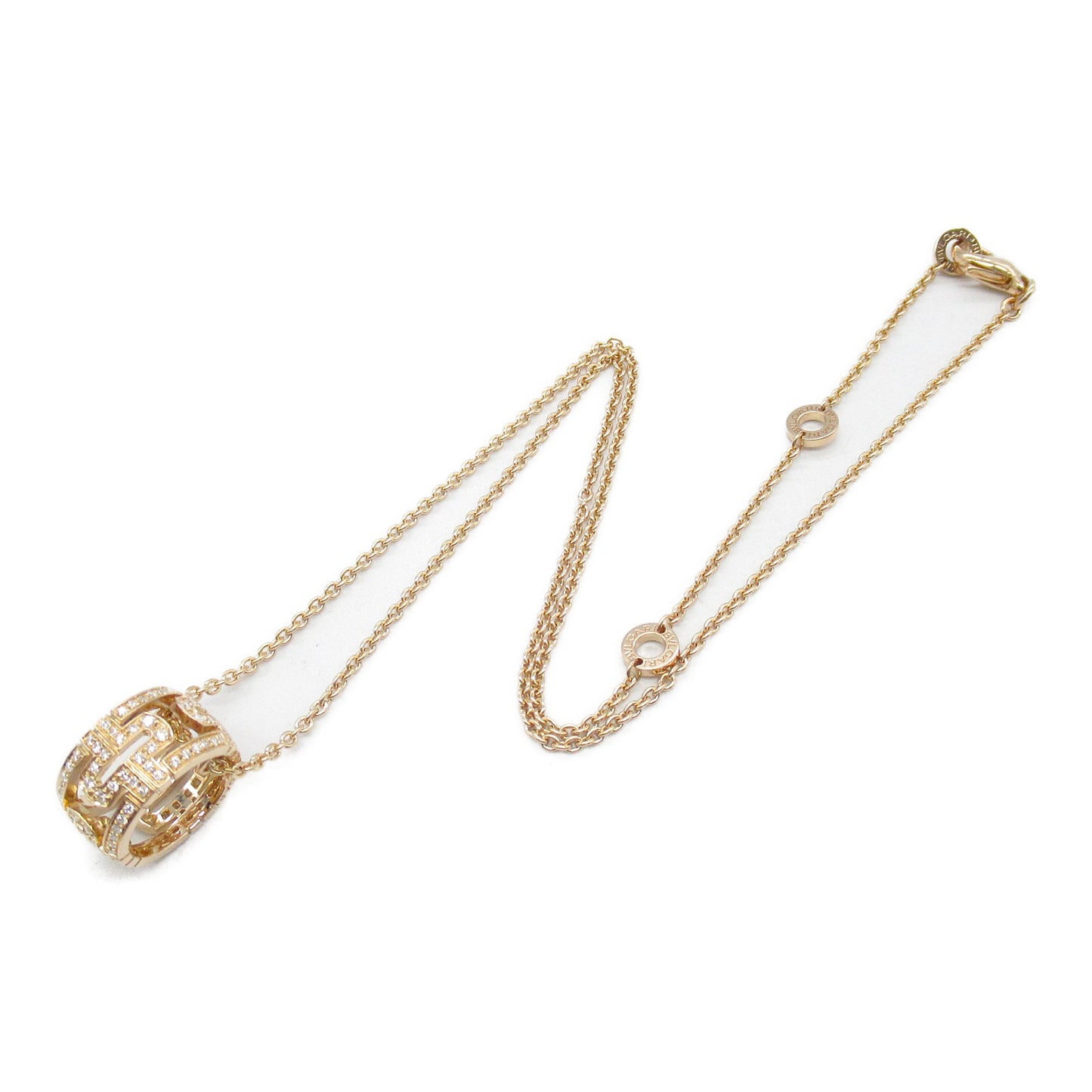 オープンパレンテシ ダイヤ ネックレス ネックレス K18PG（ピンクゴールド） ダイヤモンド クリア ブルガリ アクセサリー BVLGARI