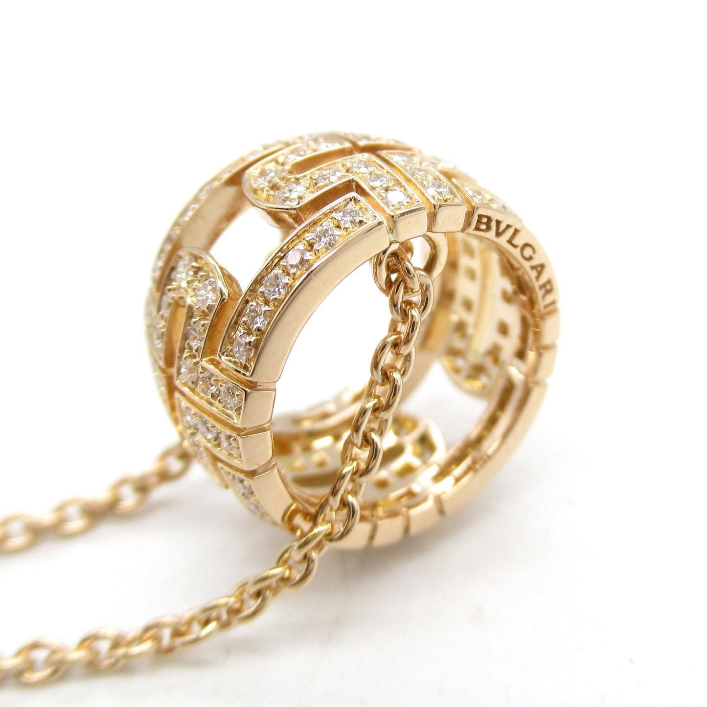 オープンパレンテシ ダイヤ ネックレス ネックレス K18PG（ピンクゴールド） ダイヤモンド クリア ブルガリ アクセサリー BVLGARI