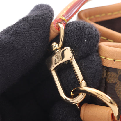 ナノ ノエ モノグラム ハンドバッグ PVC レザー ブラウン 2WAY ルイヴィトン バッグ LOUIS VUITTON