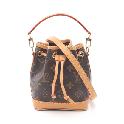 ナノ ノエ モノグラム ハンドバッグ PVC レザー ブラウン 2WAY ルイヴィトン バッグ LOUIS VUITTON