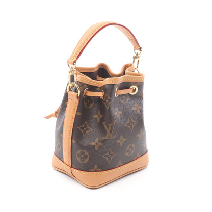ナノ ノエ モノグラム ハンドバッグ PVC レザー ブラウン 2WAY ルイヴィトン バッグ LOUIS VUITTON