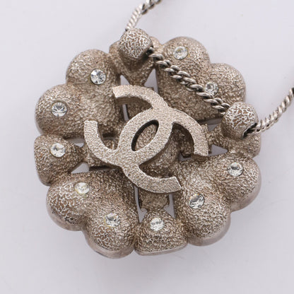 クローバー ココマーク ネックレス クリスタル シルバー クリア 08A シャネル アクセサリー CHANEL