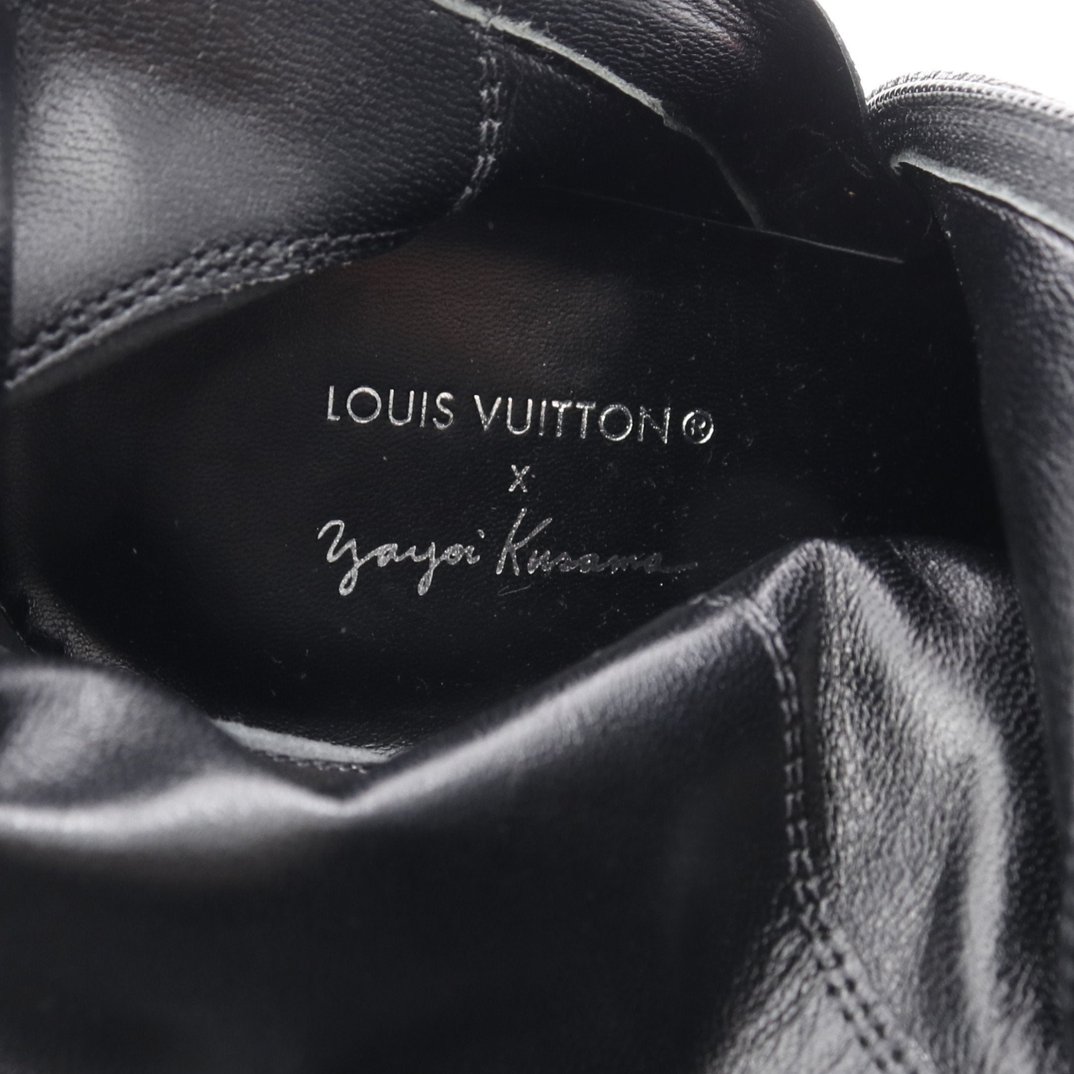LV × YK ペインティッドドット モノグラム ショート ブーツ PVC