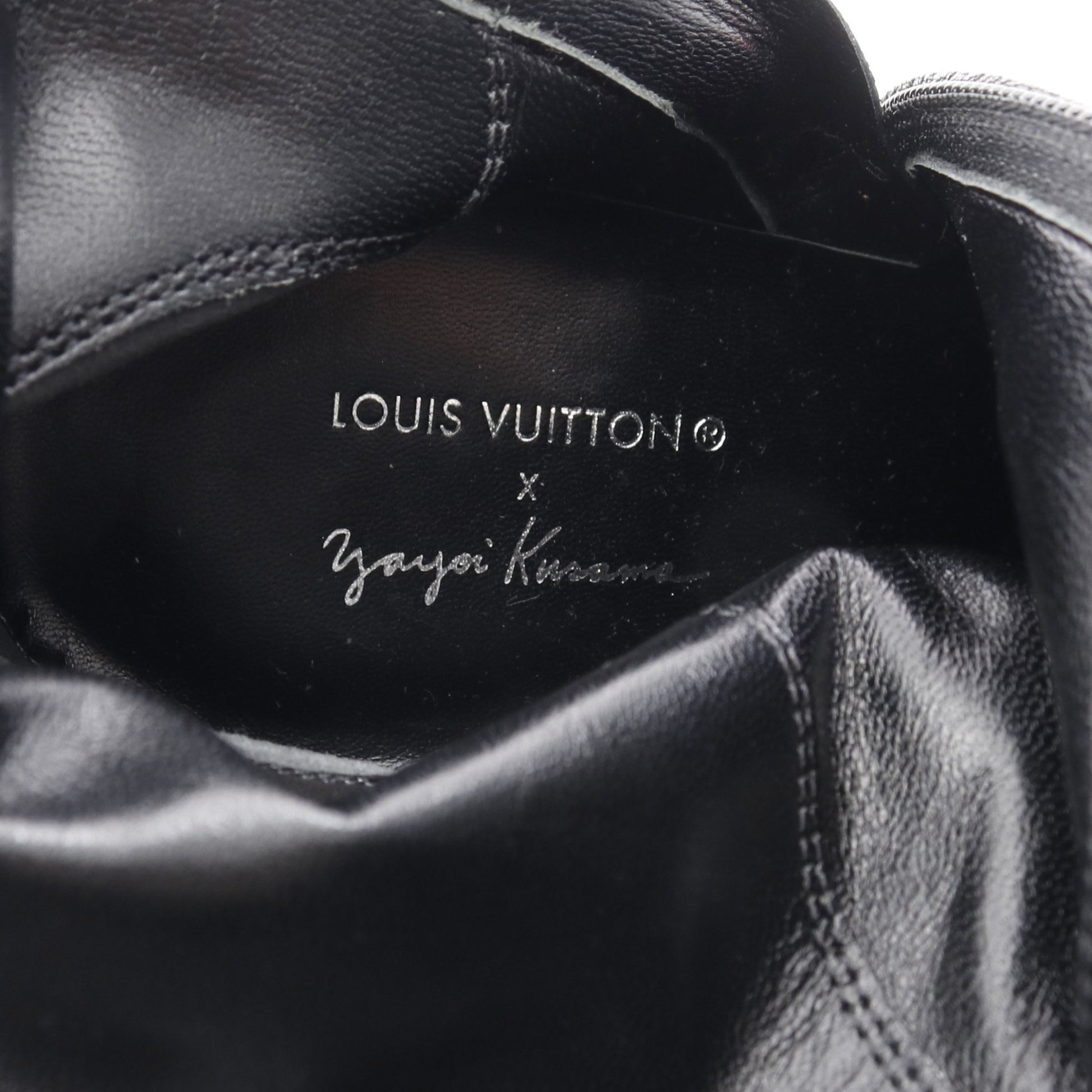 LV × YK ペインティッドドット モノグラム ショート ブーツ PVC ブラウン マルチカラー 草間彌生コラボ ルイヴィトン シューズ LOUIS VUITTON