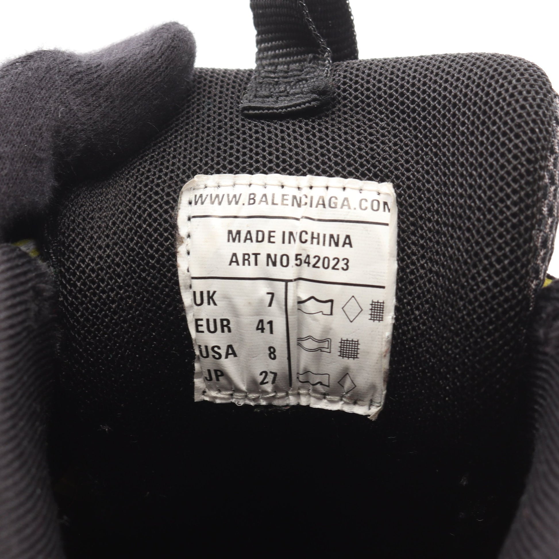 トラック トレーナー ローカットスニーカー ファブリック イエロー ブラック ホワイト バレンシアガ シューズ BALENCIAGA