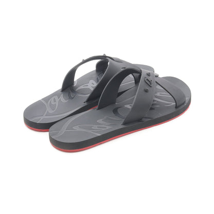 Loubi Cross スライドサンダル ラバー ブラック クリスチャンルブタン シューズ Christian Louboutin