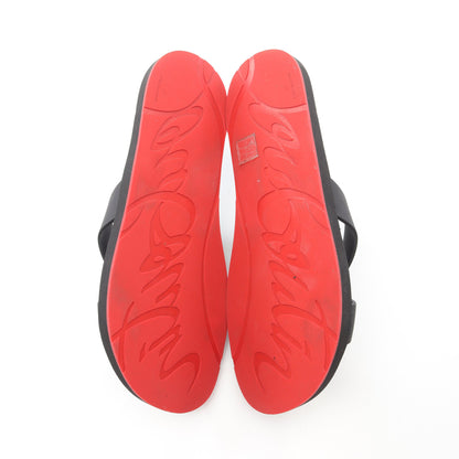 Loubi Cross スライドサンダル ラバー ブラック クリスチャンルブタン シューズ Christian Louboutin