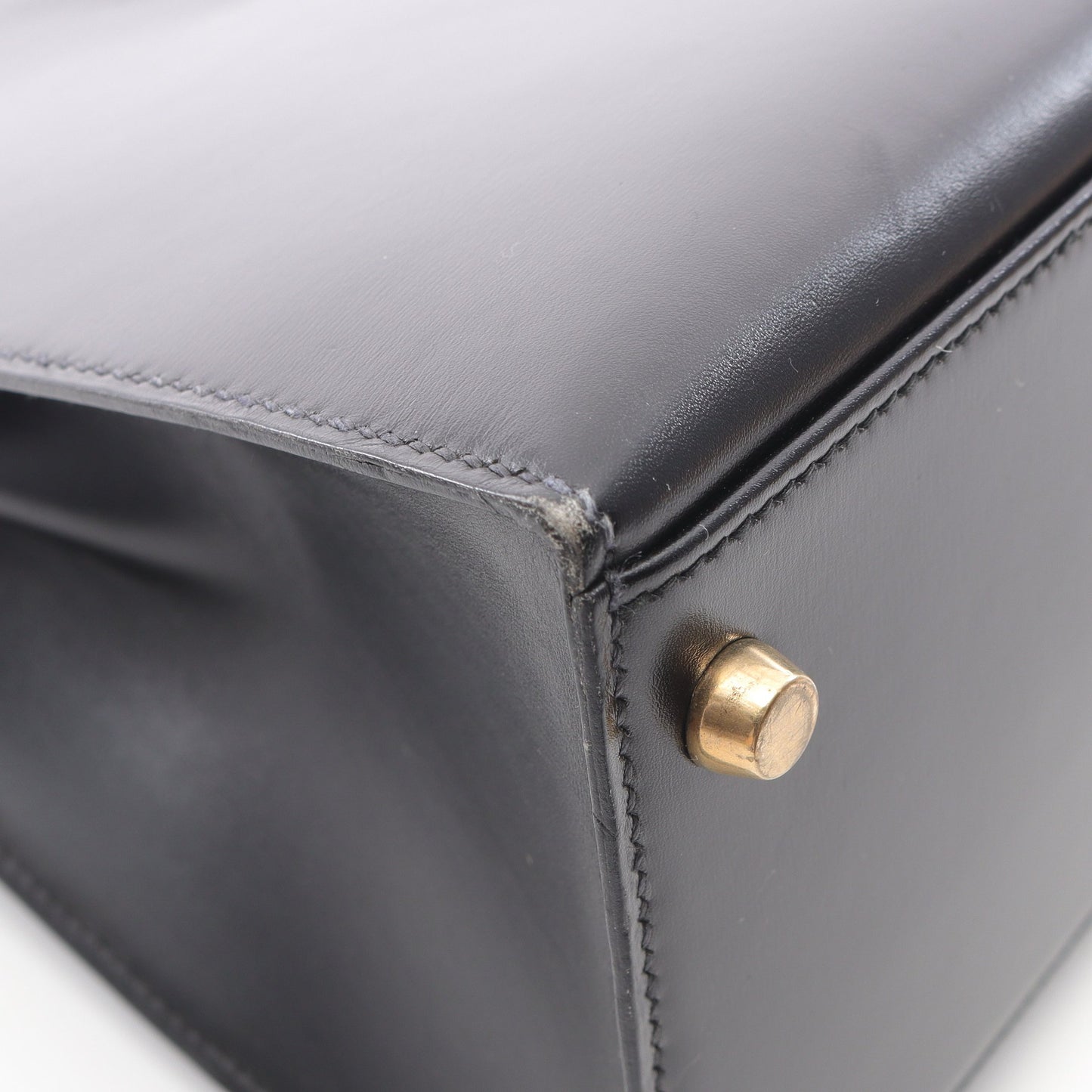 ケリー28 ハンドバッグ ボックスカーフ ブラック ゴールド金具 2WAY ○W刻印 エルメス バッグ HERMES