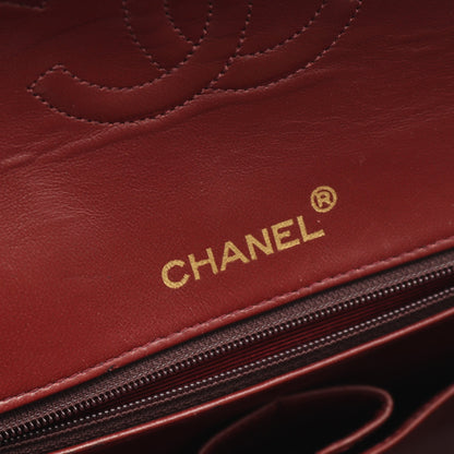 マトラッセ Wフラップ Wチェーンショルダーバッグ ラムスキン ブラック ゴールド金具 ヴィンテージ シャネル バッグ CHANEL