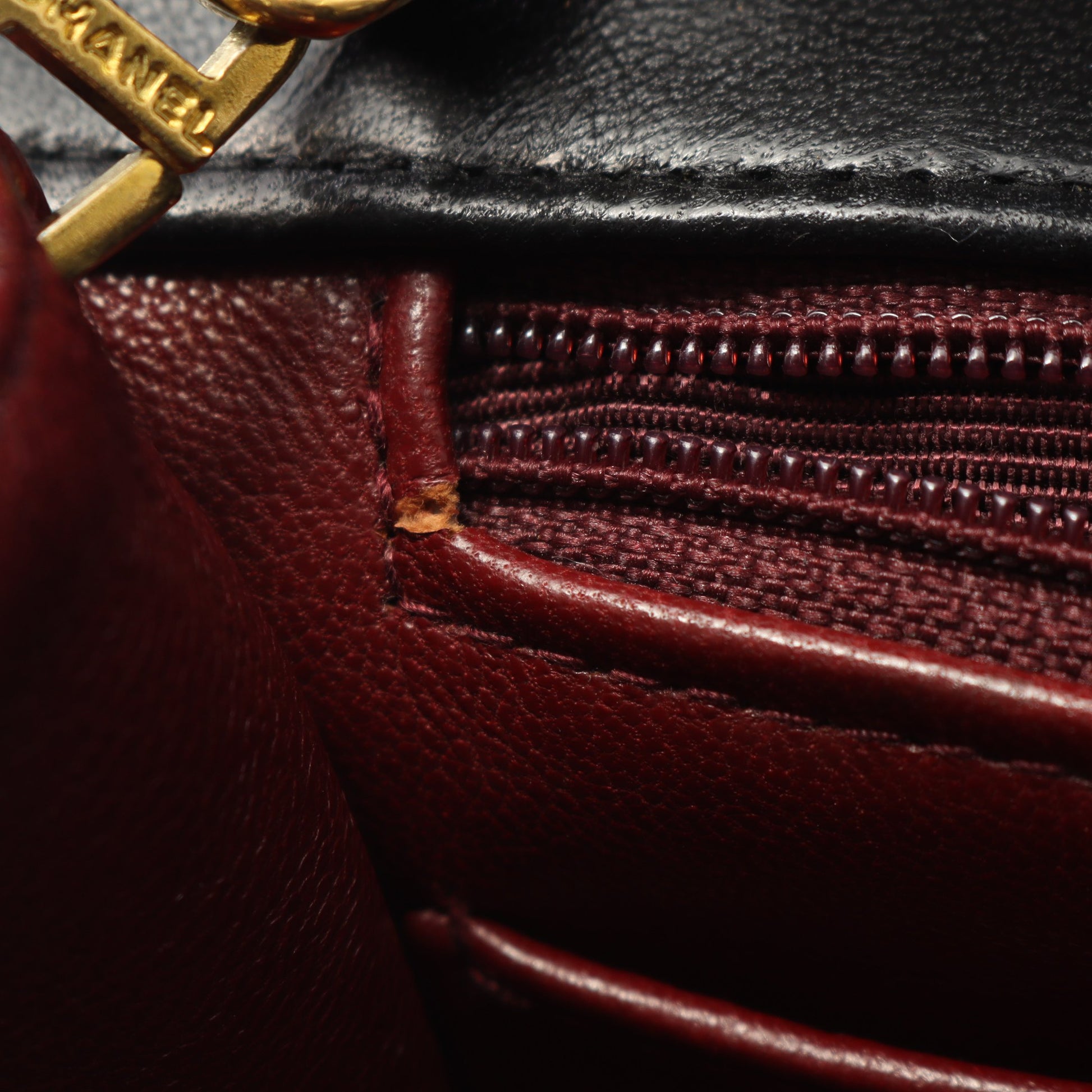 マトラッセ ダイアナフラップ チェーンショルダーバッグ ラムスキン ブラック ゴールド金具 ヴィンテージ シャネル バッグ CHANEL