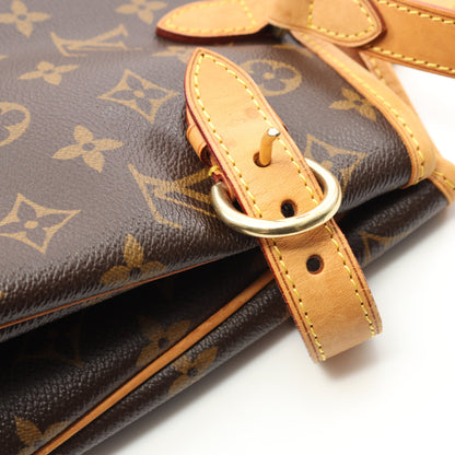 バティニョール オリゾンタル モノグラム ショルダーバッグ PVC レザー ブラウン ルイヴィトン バッグ LOUIS VUITTON
