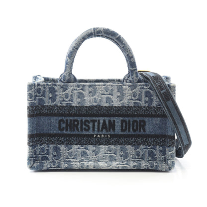 BOOK TOTE ブックトート ミニ ハンドバッグ デニム ブルー 2WAY クリスチャンディオール バッグ Christian Dior