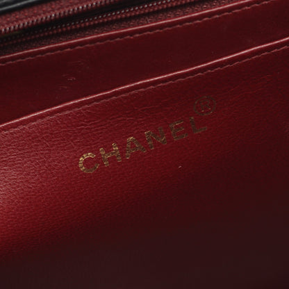 デカマトラッセ34 Wチェーンショルダーバッグ ラムスキン ブラック ゴールド金具 ヴィンテージ シャネル バッグ CHANEL