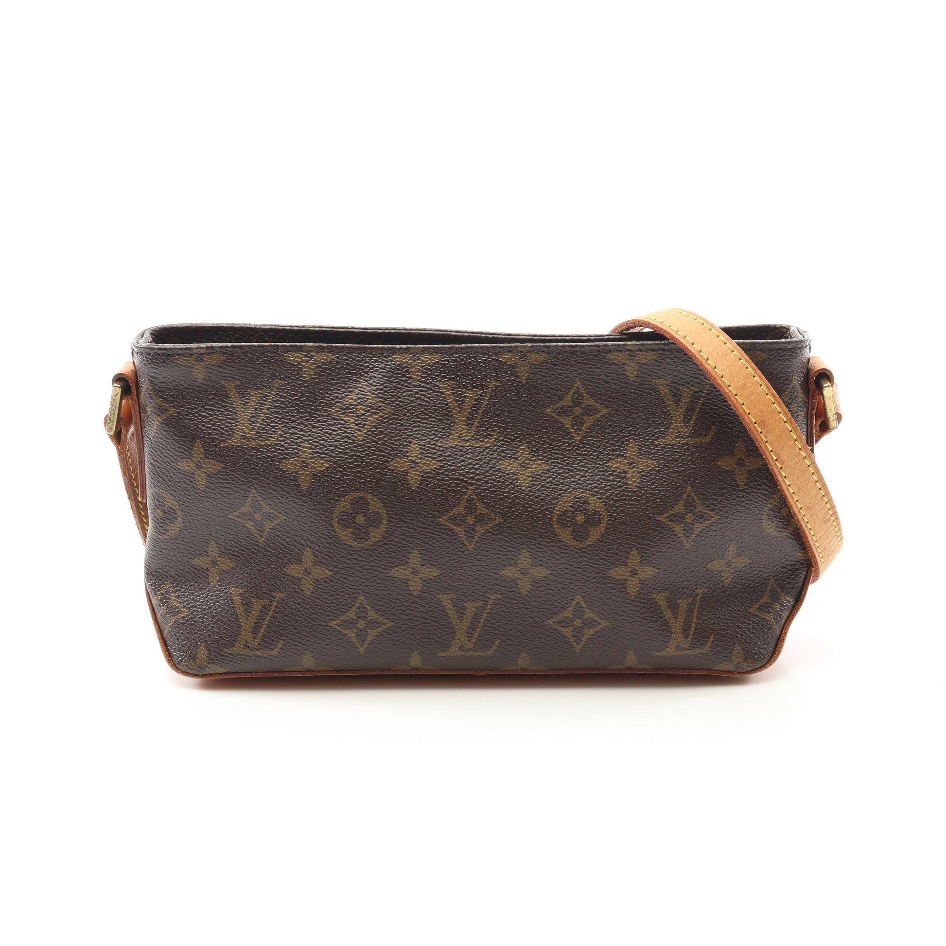 トロター モノグラム ショルダーバッグ PVC レザー ブラウン ルイヴィトン バッグ LOUIS VUITTON