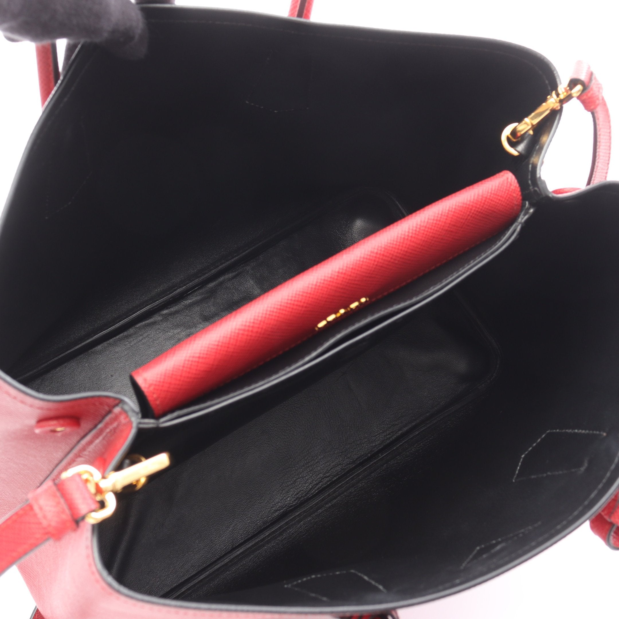 ドゥーブレ ミディアム ハンドバッグ サフィアーノレザー レッド 2WAY