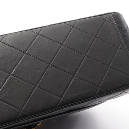 デカマトラッセ34 Wチェーンショルダーバッグ ラムスキン ブラック ゴールド金具 シャネル バッグ CHANEL