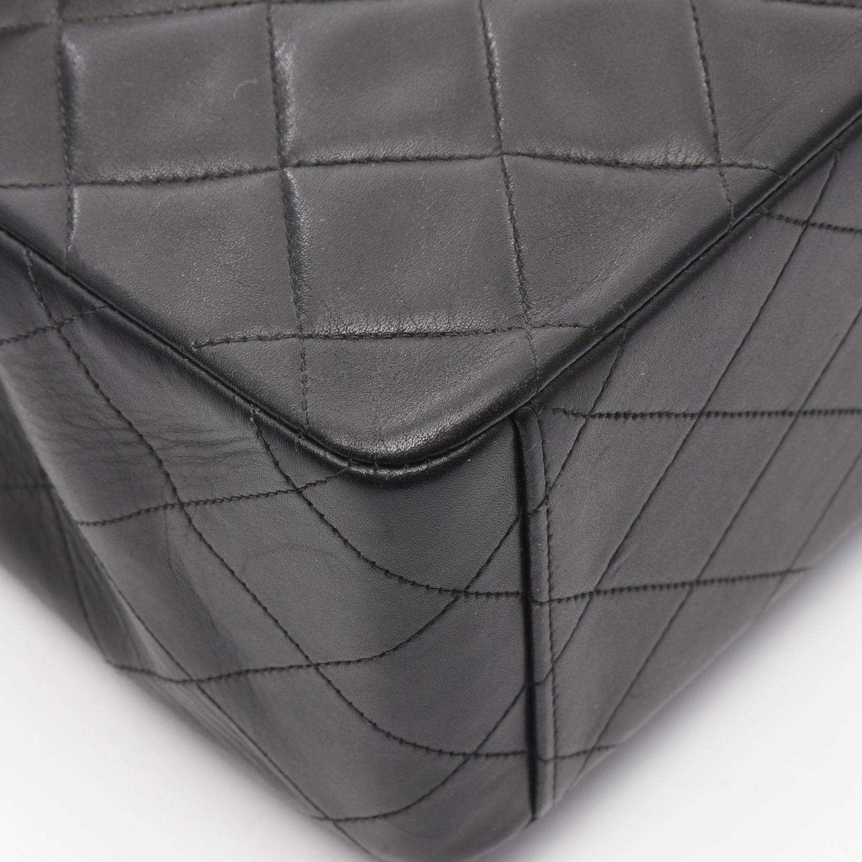 デカマトラッセ34 Wチェーンショルダーバッグ ラムスキン ブラック ゴールド金具 シャネル バッグ CHANEL