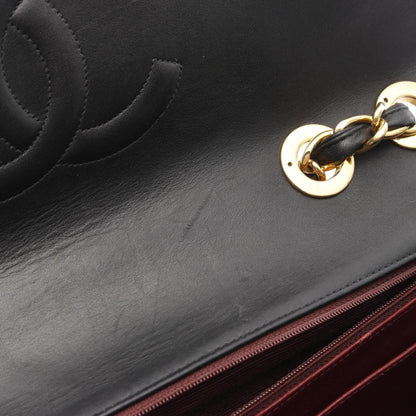 デカマトラッセ34 Wチェーンショルダーバッグ ラムスキン ブラック ゴールド金具 シャネル バッグ CHANEL