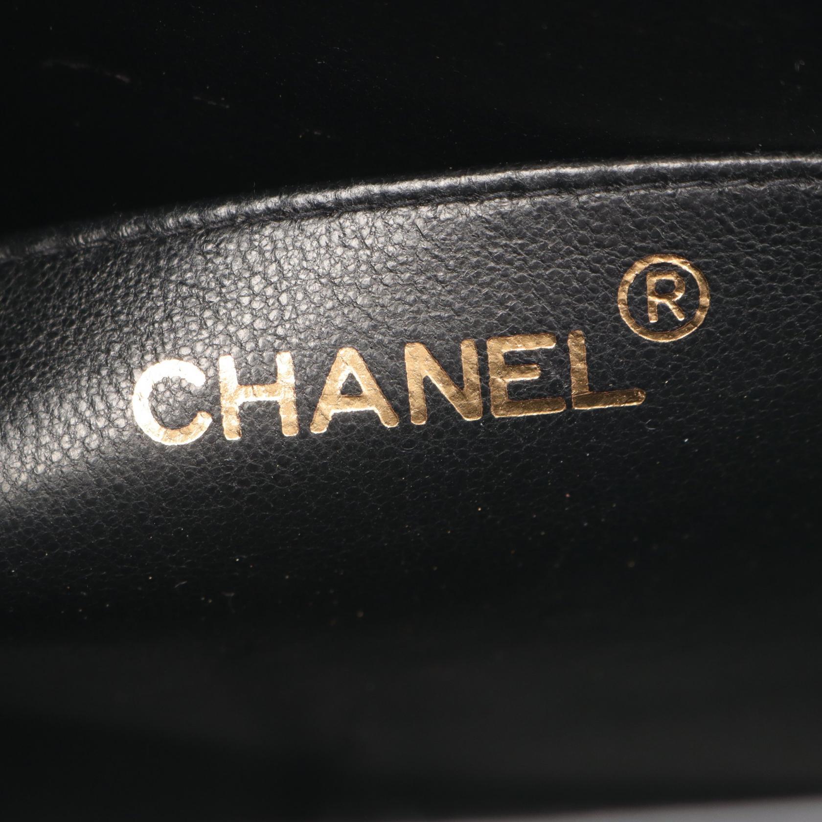 マドモアゼル ハンドバッグ キャビアスキン ブラック ゴールド金具 シャネル バッグ CHANEL