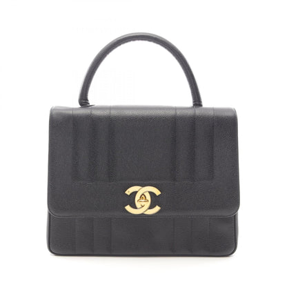 マドモアゼル ハンドバッグ キャビアスキン ブラック ゴールド金具 シャネル バッグ CHANEL