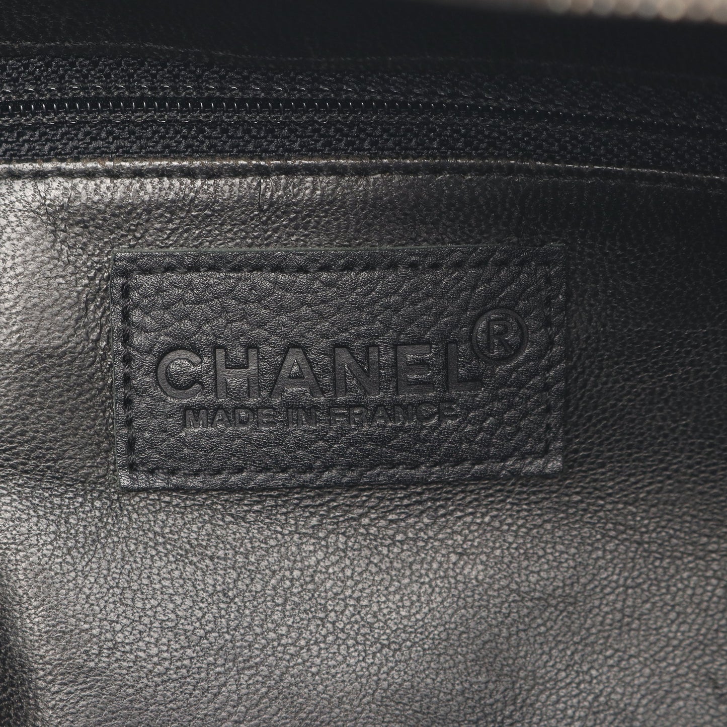 マトラッセ ロゴ ミニボストンバッグ ハンドバッグ キャビアスキン ブラック シルバー金具 シャネル バッグ CHANEL
