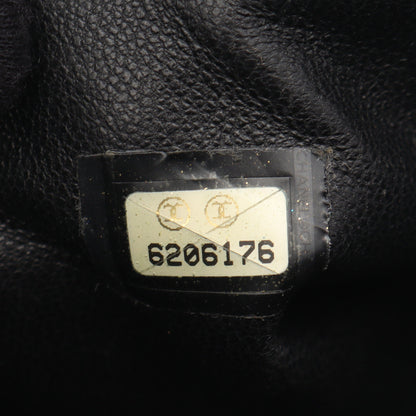 マトラッセ ロゴ ミニボストンバッグ ハンドバッグ キャビアスキン ブラック シルバー金具 シャネル バッグ CHANEL