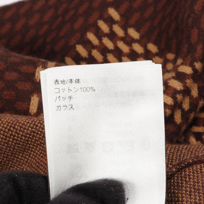 ショートスリーブコットンダミエクルーネックウィズストラスLVパッチ Tシャツ コットン ブラウン 24SS ルイヴィトン トップス LOUIS VUITTON