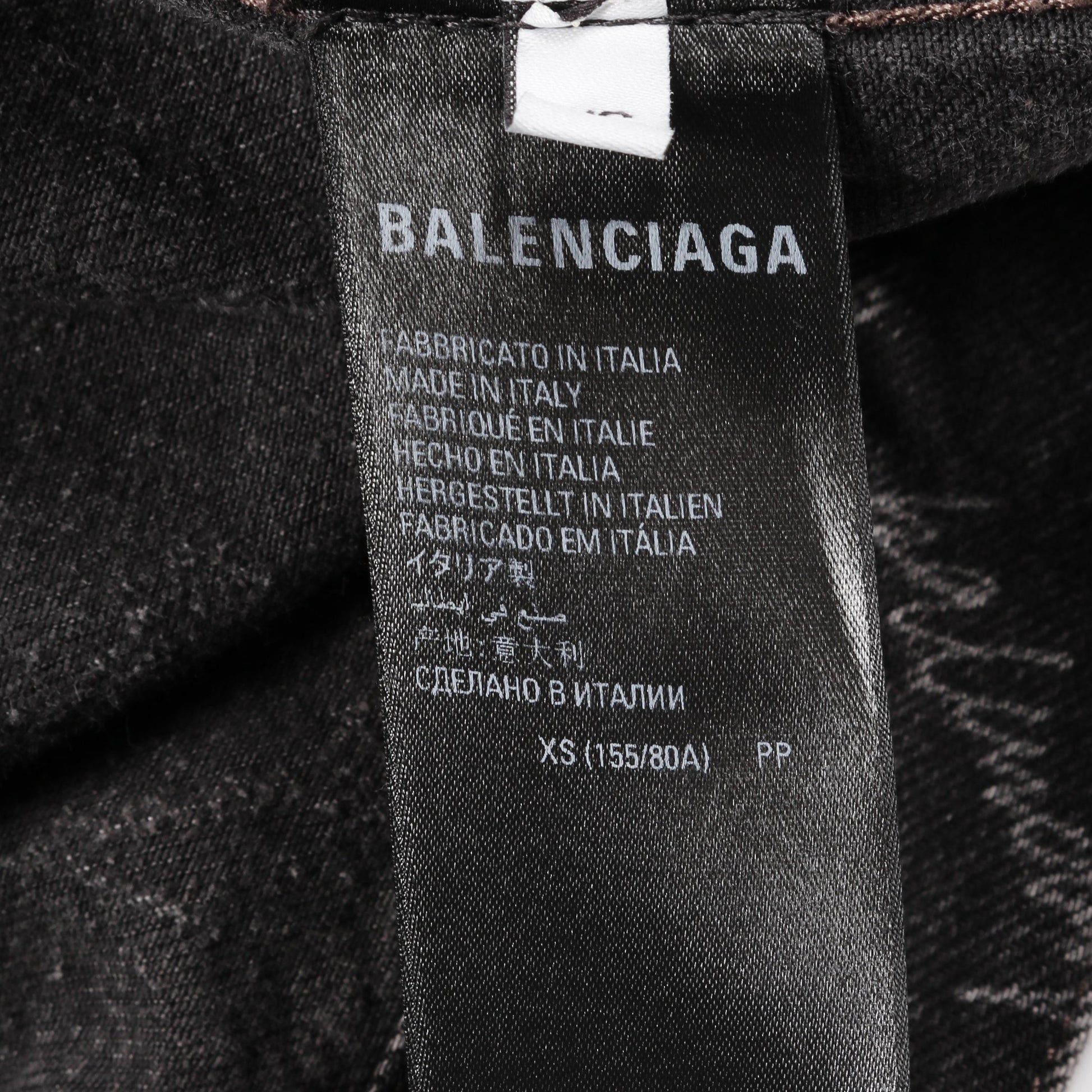 オールオーバーロゴ ラージフィット デニムジャケット コットン ブラック バレンシアガ アウター BALENCIAGA