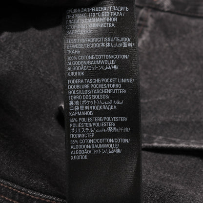 オールオーバーロゴ ラージフィット デニムジャケット コットン ブラック バレンシアガ アウター BALENCIAGA