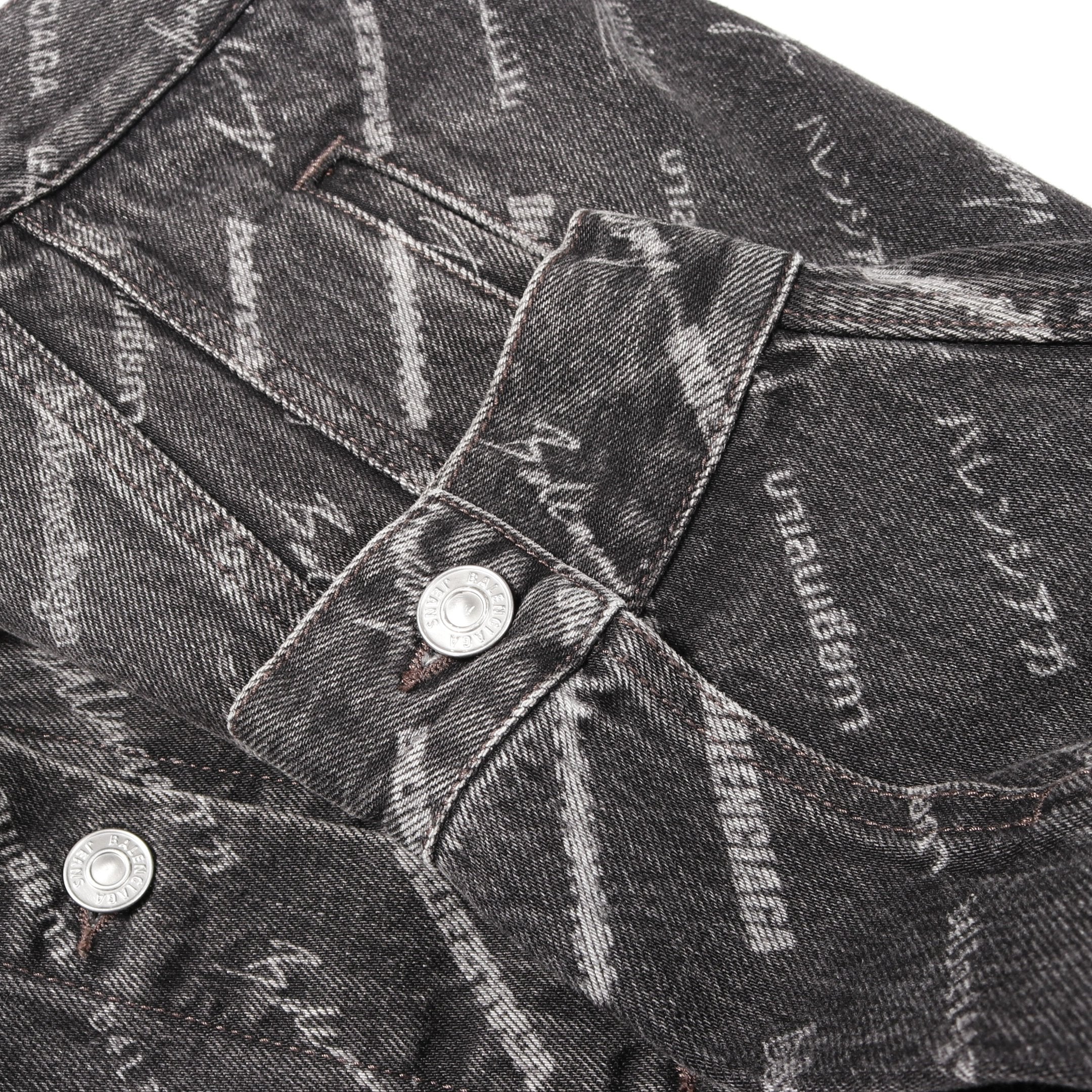 オールオーバーロゴ ラージフィット デニムジャケット コットン