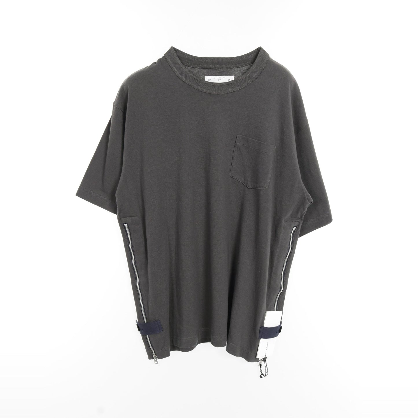 Tシャツ クルーネック コットン ダークグレー サカイ トップス sacai