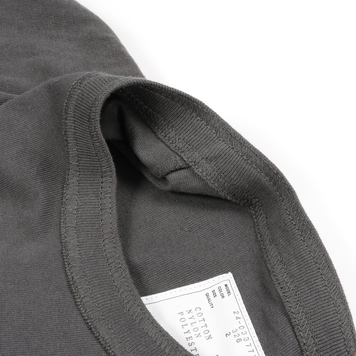 Tシャツ クルーネック コットン ダークグレー サカイ トップス sacai