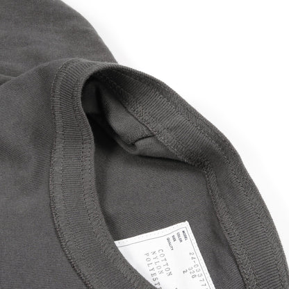 Tシャツ クルーネック コットン ダークグレー サカイ トップス sacai