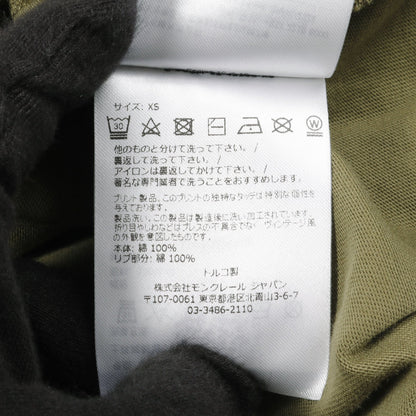 サファリイニシャルプリント Tシャツ クルーネック コットン カーキグリーン モンクレール トップス MONCLER